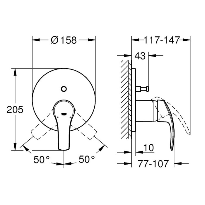 Смеситель для душа Grohe Eurosmart  (24043002)