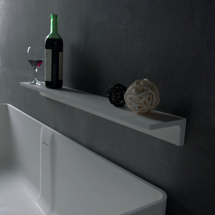 Полиця 60*12*6,5см кам'яна Solid surface
