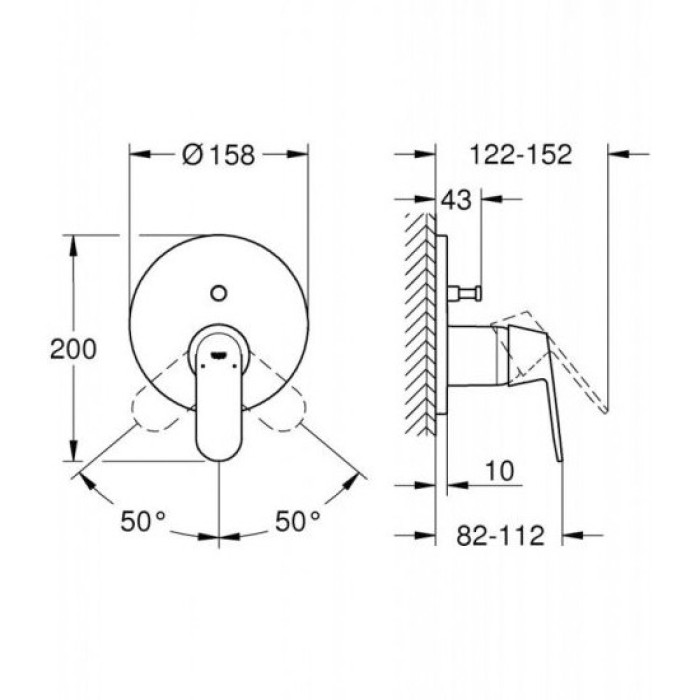 Смеситель для душа GROHE Eurosmart Cosmopolitan 24045000