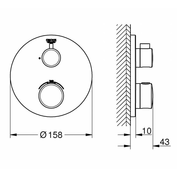 Термостат для душу GROHE Grohtherm 24075000