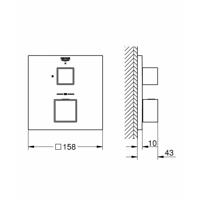 Термостат для душу Grohe Grohtherm Cube (24153000)