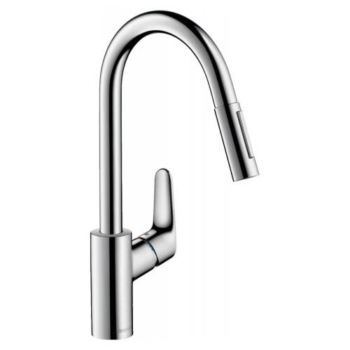 Змішувач для кухні HANSGROHE FOCUS M41, одноважільний 240, з витяжним душем, хром