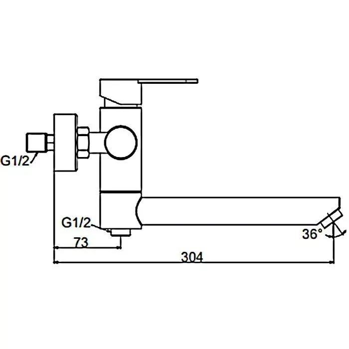 Змішувач для ванни Frap F32801-6, чорний