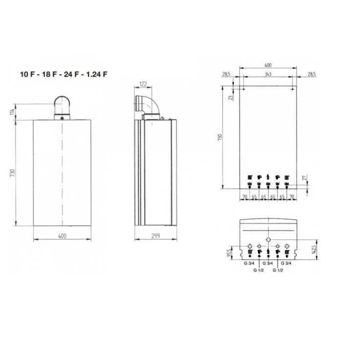 Котел газовый BAXI ECO 4S 24