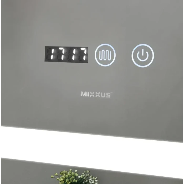 Дзеркало з LED-підсвічуванням MIXXUS Light MR01-700x500 годинник, антизапотівання