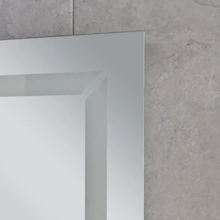 Дзеркало з LED-підсвічуванням MIXXUS Light MR01-700x500 годинник, антизапотівання