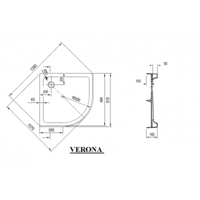 Душевой поддон Ravak Verona 90 (XAU0000035)