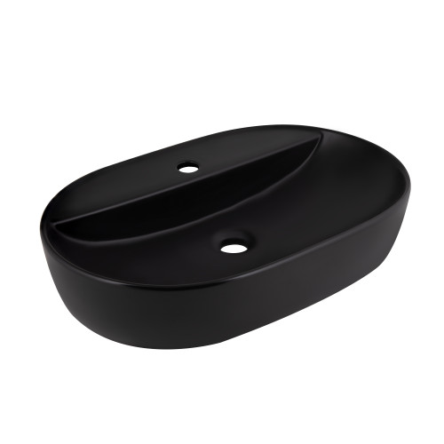 Раковина-чаша Qtap Scorpio 600х400х120 Matt black QT142203MBMBN