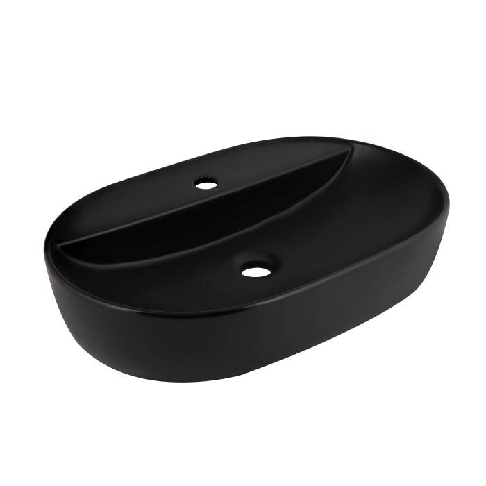 Раковина-чаша Qtap Scorpio 600х400х120 Matt black QT142203MBMBN