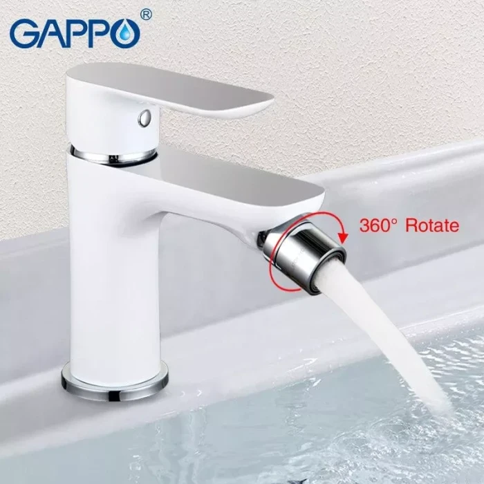 Змішувач для біде GAPPO G5048, білий/хром