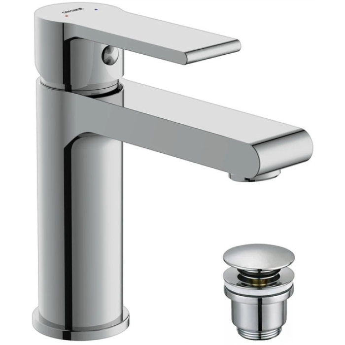 Смеситель для умывальника Cersanit Brasco S951-227, с донным клапаном, хром