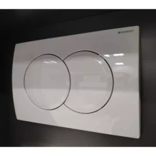 Клавиша для инсталяции унитаза Geberit DELTA 01 round двойной смыв пластик, альпийский белый глянец 