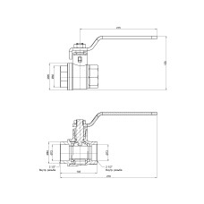 Кран шаровой SD Plus 2" 1/2 ВР для воды (рычаг) SD600W63