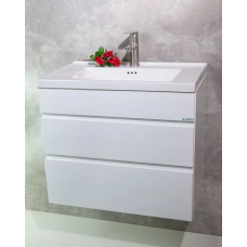 Тумба подвесная  для умывальника 70-Graff Alesandro (комплект) Solo Barco Blanco (2 ящика.)