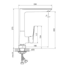 Смеситель для кухни IMPRESE Vite d-35 хром (f03407401AA)