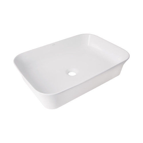 Раковина накладная Qtap Virgo N 560 мм прямоугольная без донного клапана WHITE QT18116308W