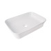 Раковина накладная Qtap Virgo N 560 мм прямоугольная без донного клапана WHITE QT18116308W