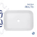 Раковина накладная Qtap Virgo N 560 мм прямоугольная без донного клапана WHITE QT18116308W