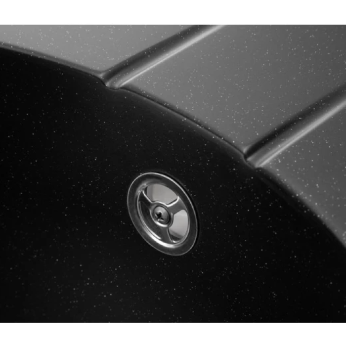 Мийка GRANADO MARBELLA 606x495x200 овальна black shine + сифон+доска кухонная Мийка GRANADO MARBELLA 606x495x200 овальна black shine + сифон+доска кухонная