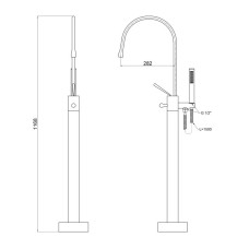 Змішувач для ванни Qtap Virgo 1966103B