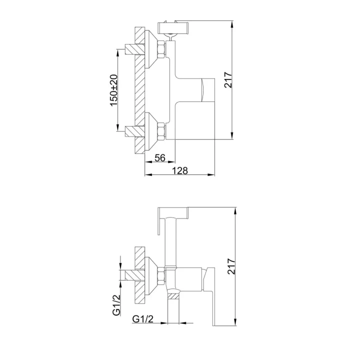 Гігієнічний душ Frap F2041-8, білий/хром
