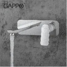 Смеситель для умывальника настен. GAPPO d-35, бел/хром (G1048-22)