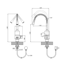 Змішувач для кухні з електронагрівом WEZER SDR-F05Т