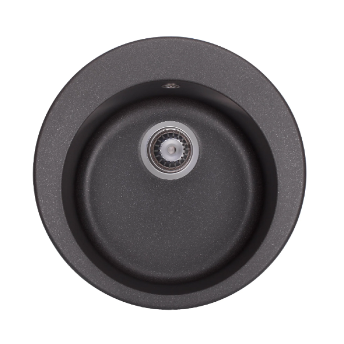 Мийка GRANADO VITORIA 506x506x210 кругла black shine + сифон