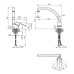 Змішувач для кухні хромований з цинку LIDZ (CRM) 23 48 008-3