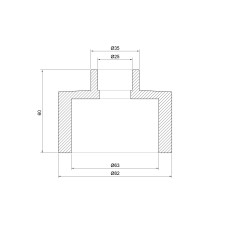 Муфта из полипропилена Thermo Alliance 63х25