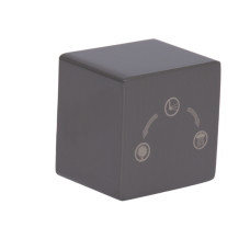 Ручка Qtap (25,8x32x32) для душевой системы на три потребителя Gemini Gunmetal Black PVD QTGEM258323250065