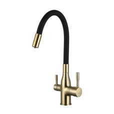 Змішувач для кухні під фільтр Frap F4396-3 з гнучким виливом