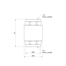 Обратный клапан SD Plus с латунным штоком 1/2" SD240W15