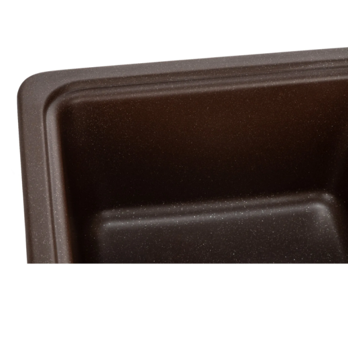 Мойка для кухни из искуственого камня Granado ALANIS 574x460x197 прямоугольная marron + сифон