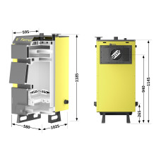 Котел твердотопливный стальной Thermo Alliance Ferrum W V 5.0 FW 18