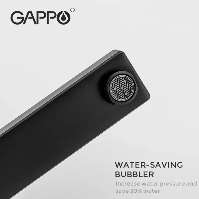 Змішувач для умивальника GAPPO G1017-62, чорний Змішувач для умивальника GAPPO G1017-62, чорний