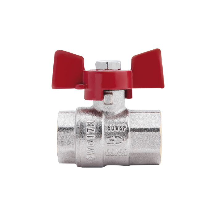 Кран шаровой SD Plus 3/4" ВР для воды (бабочка) SD602NW20PN40