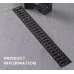 Трап для душу GAPPO G85007-36, 70х500 мм, нержавіюча сталь, чорний