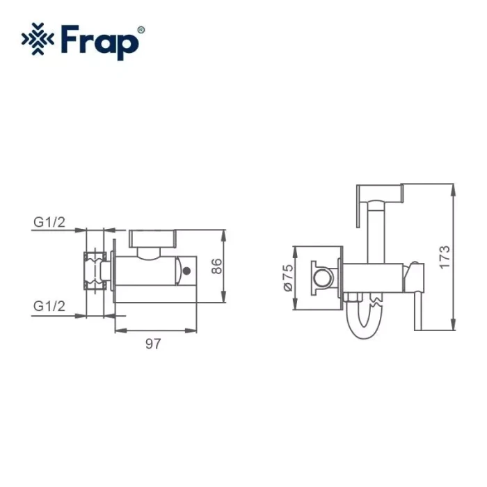 Гігієнічний душ Frap F7505-6, чорний