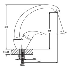 Змішувач для кухні HAIBA VIOLET 011 хром