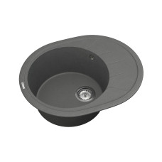 Мойка для кухни из исскуственого камня Vankor Sity  620х500х200 овал. Gray + сифон