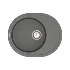 Мойка для кухни из исскуственого камня Vankor Sity  620х500х200 овал. Gray + сифон