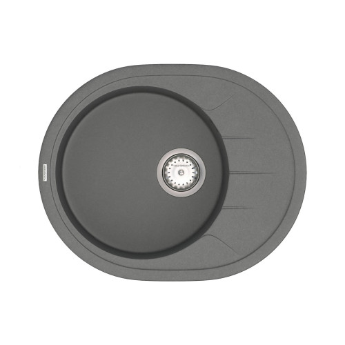 Мойка Vankor Sity  620х500х200 овал. Gray + сифон