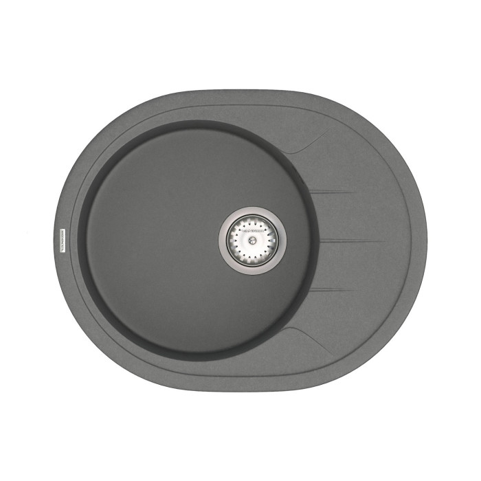 Мойка Vankor Sity  620х500х200 овал. Gray + сифон