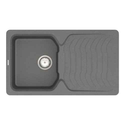 Мийка для кухні Vankor Sigma SMP 02.85 Gray прямокутна з сифоном