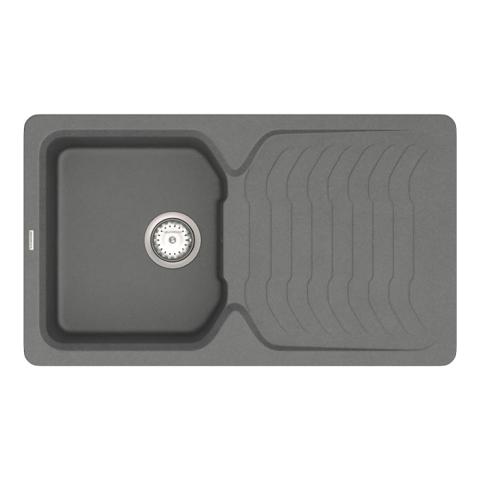 Мийка для кухні Vankor Sigma SMP 02.85 Gray прямокутна з сифоном