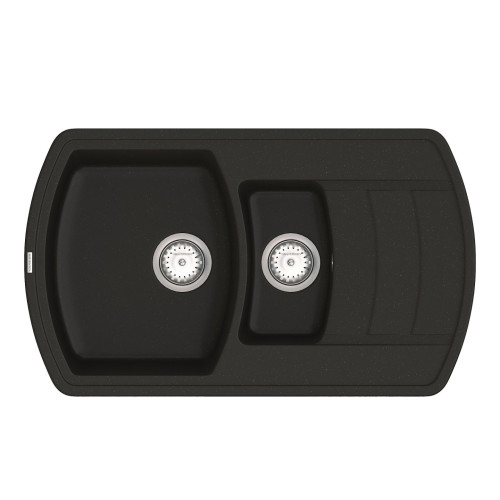 Мийка для кухні Vankor Norton NMP 04.86 Black прямокутна з сифоном