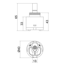 Картридж для смесителя Qtap Spojeni 40 мм QT40MM