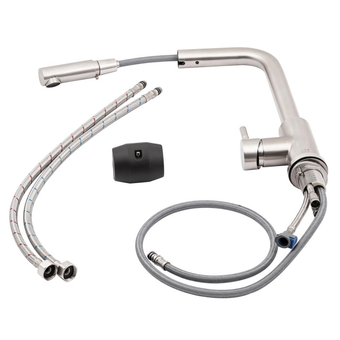 Смеситель для кухни Lidz Aria 015FL1 с выдвижным изливом (k35) LDARI015FL1NKS34944 Nickel Смеситель для кухни Lidz Aria 015FL1 с выдвижным изливом (k35) LDARI015FL1NKS34944 Nickel
