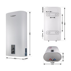Бойлер электрический Thermo Alliance 50 л плоский вертикальный, сухой ТЭН 2 кВт (0,8+1,2) DT50V20G(PD)-D/2